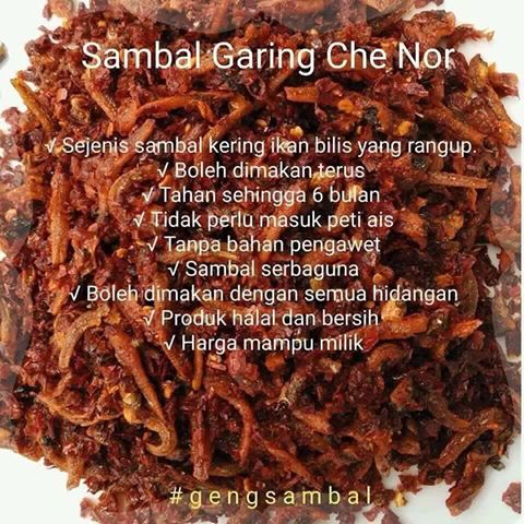 About Sambal Garing Che Nor